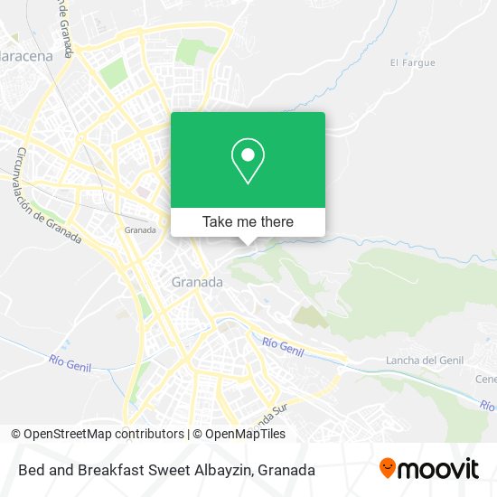 Bed and Breakfast Sweet Albayzin map