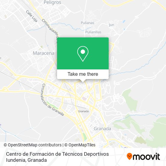 mapa Centro de Formación de Técnicos Deportivos Iundenia
