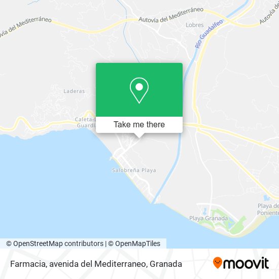 Farmacia, avenida del Mediterraneo map