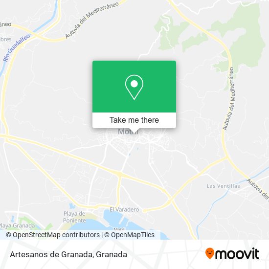 Artesanos de Granada map