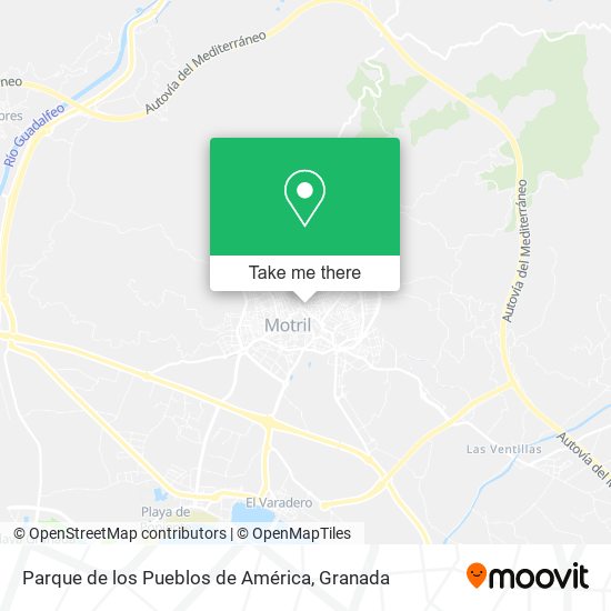 mapa Parque de los Pueblos de América