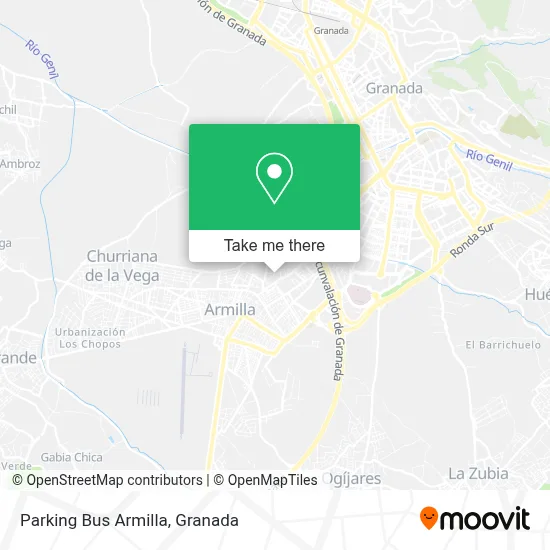 Parking Bus Armilla map