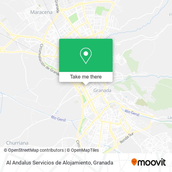 mapa Al Andalus Servicios de Alojamiento