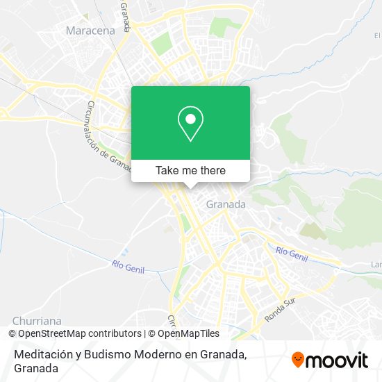 mapa Meditación y Budismo Moderno en Granada