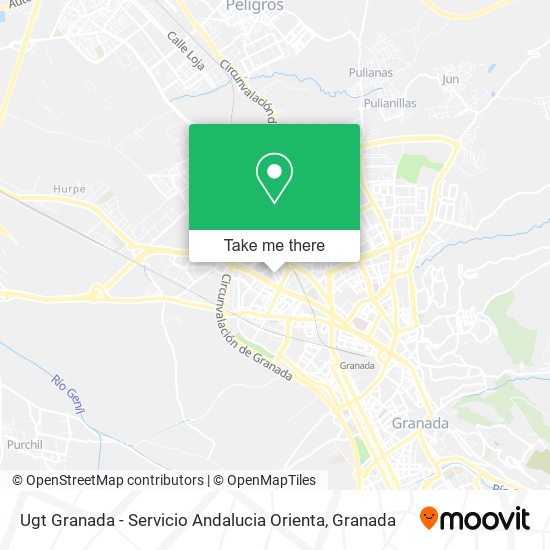 mapa Ugt Granada - Servicio Andalucia Orienta