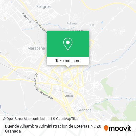 Duende Alhambra Administración de Loterías NO28 map