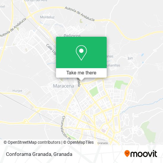 Conforama Granada map