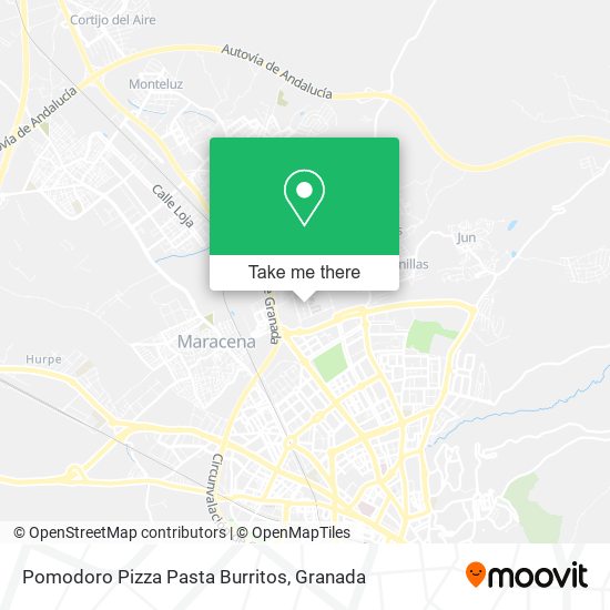 mapa Pomodoro Pizza Pasta Burritos