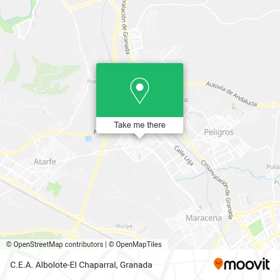 C.E.A. Albolote-El Chaparral map