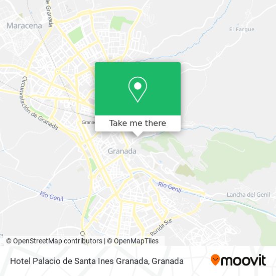 Hotel Palacio de Santa Ines Granada map