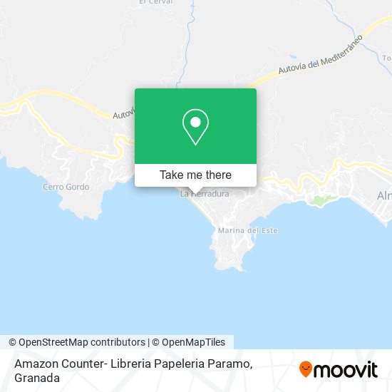 Amazon Counter- Libreria Papeleria Paramo map
