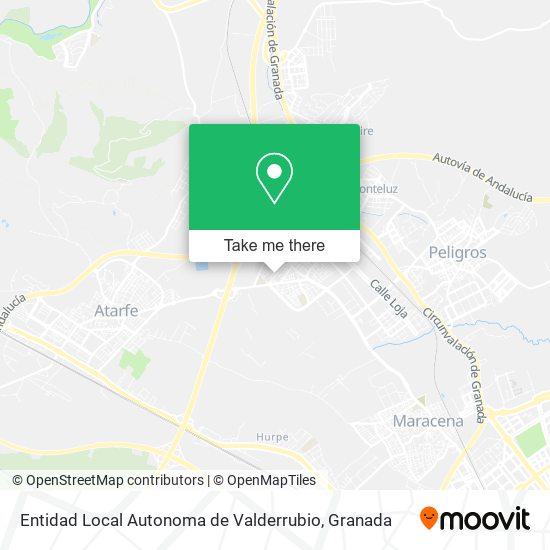 Entidad Local Autonoma de Valderrubio map