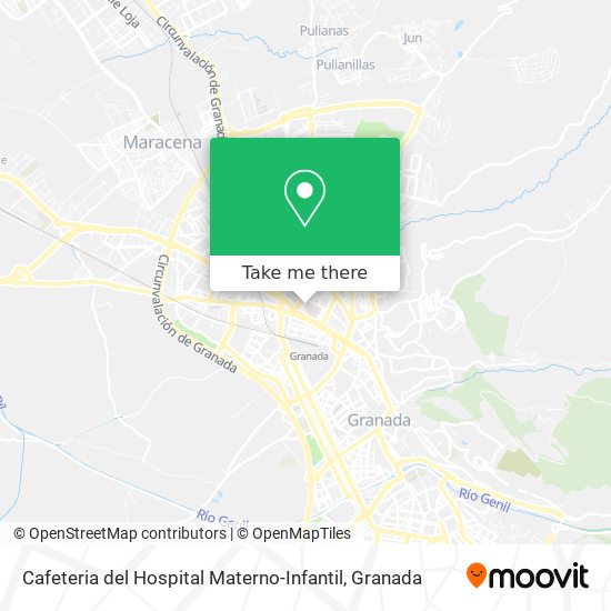 mapa Cafeteria del Hospital Materno-Infantil