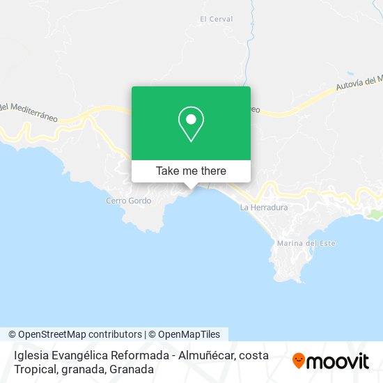 Iglesia Evangélica Reformada - Almuñécar, costa Tropical, granada map