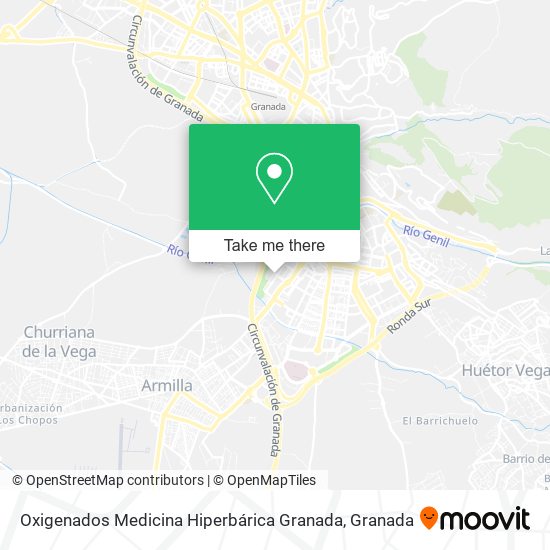 Oxigenados Medicina Hiperbárica Granada map