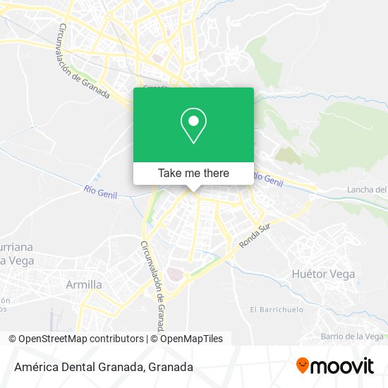 América Dental Granada map