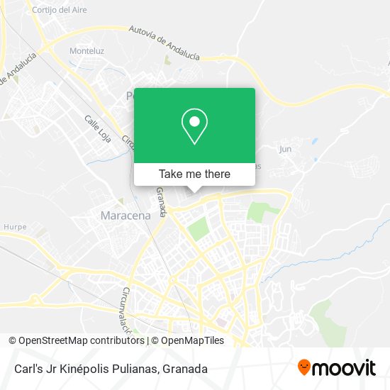 Carl's Jr Kinépolis Pulianas map