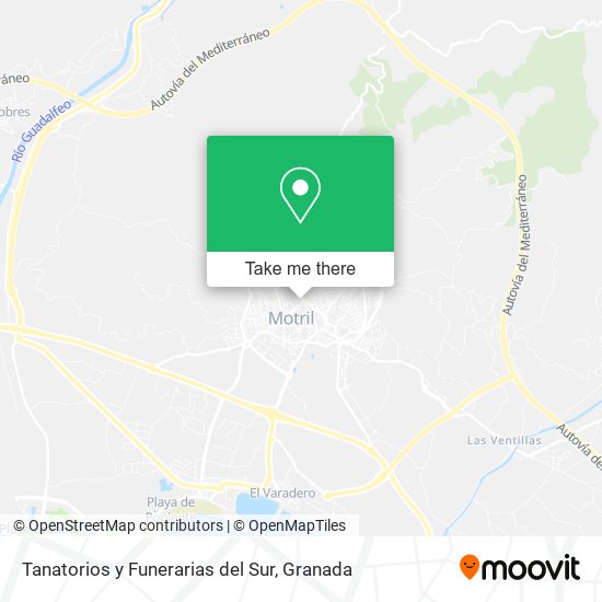 Tanatorios y Funerarias del Sur map