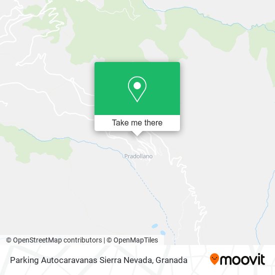 Parking Autocaravanas Sierra Nevada map