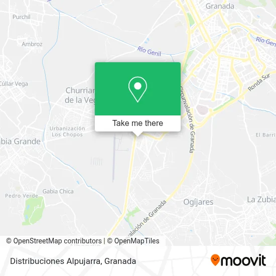 Distribuciones Alpujarra map