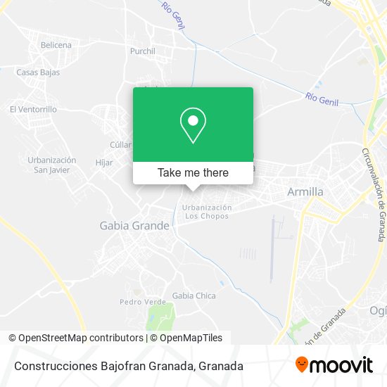 Construcciones Bajofran Granada map