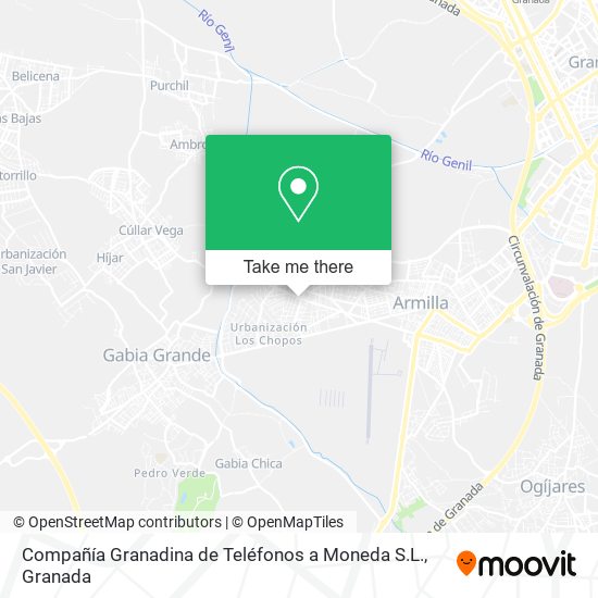 Compañía Granadina de Teléfonos a Moneda S.L. map
