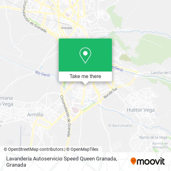 mapa Lavandería Autoservicio Speed Queen Granada