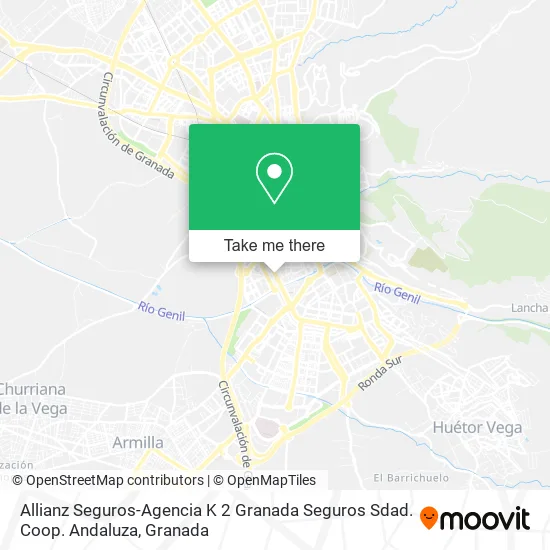 Allianz Seguros-Agencia K 2 Granada Seguros Sdad. Coop. Andaluza map