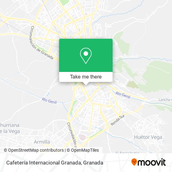 Cafetería Internacional Granada map