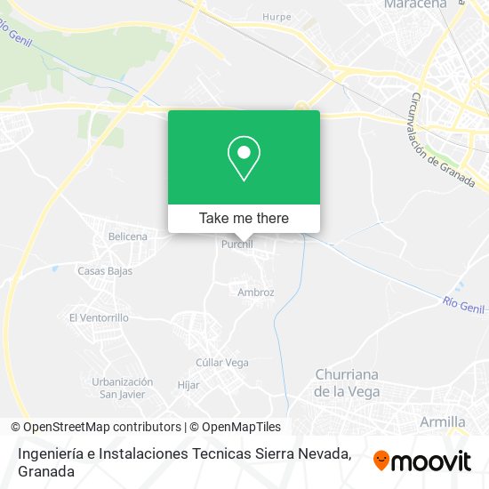 Ingeniería e Instalaciones Tecnicas Sierra Nevada map