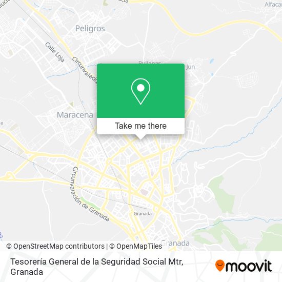 Tesorería General de la Seguridad Social Mtr map