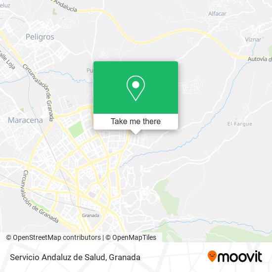 Servicio Andaluz de Salud map