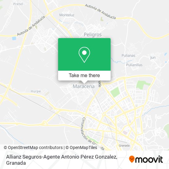 Allianz Seguros-Agente Antonio Pérez Gonzalez map