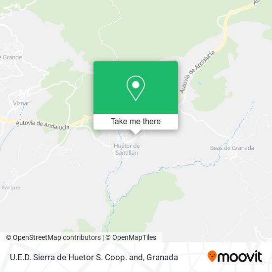 U.E.D. Sierra de Huetor S. Coop. and map