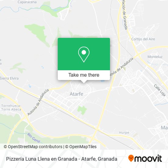 Pizzería Luna Llena en Granada - Atarfe map