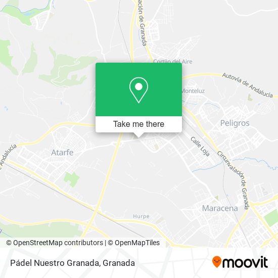 Pádel Nuestro Granada map