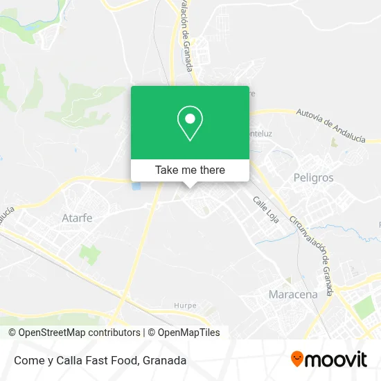 Come y Calla Fast Food map