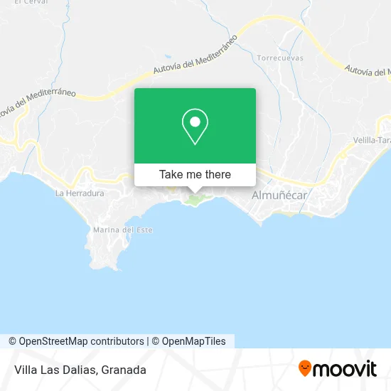 Villa Las Dalias map