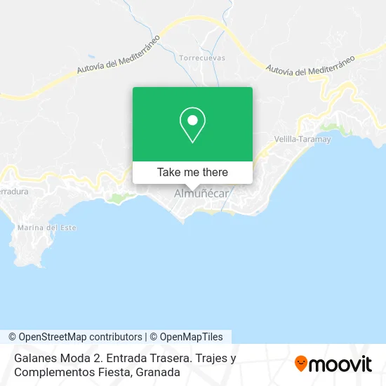 Galanes Moda 2. Entrada Trasera. Trajes y Complementos Fiesta map