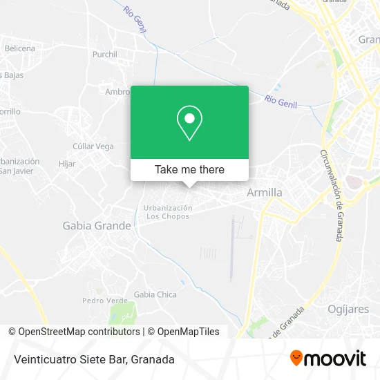Veinticuatro Siete Bar map