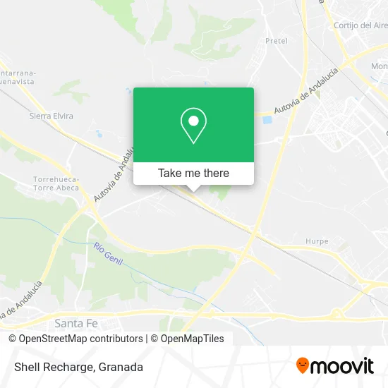 mapa Shell Recharge