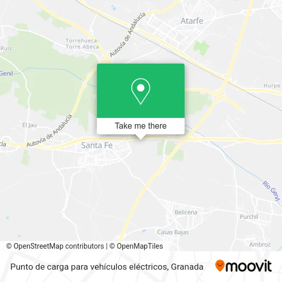 Punto de carga para vehículos eléctricos map