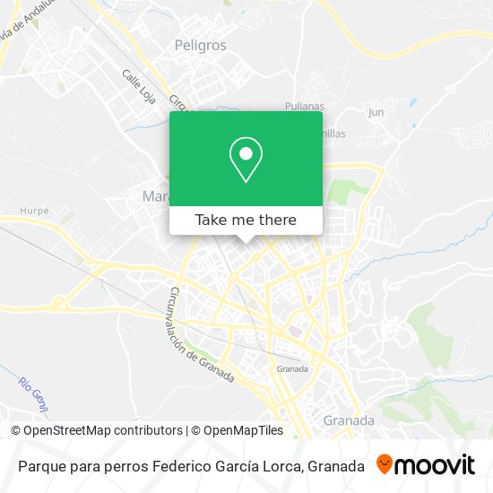 Parque para perros Federico García Lorca map