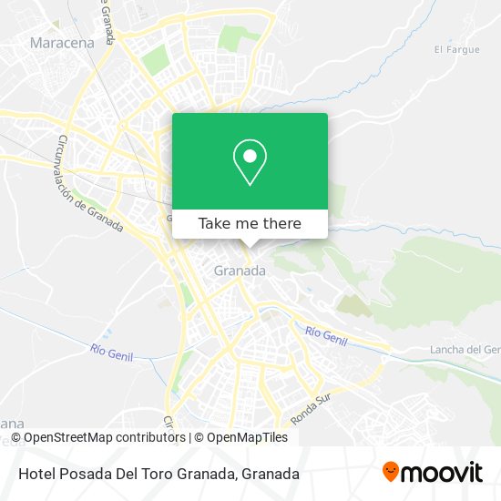 Hotel Posada Del Toro Granada map