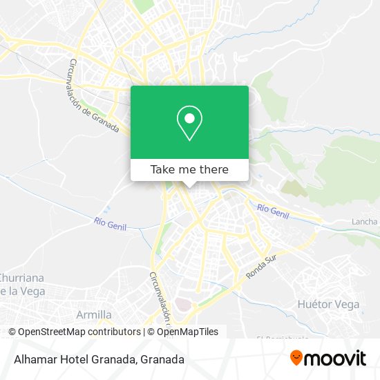 Alhamar Hotel Granada map