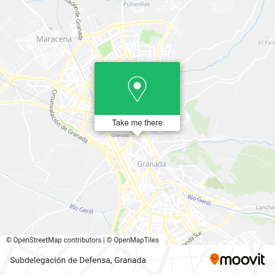Subdelegación de Defensa map