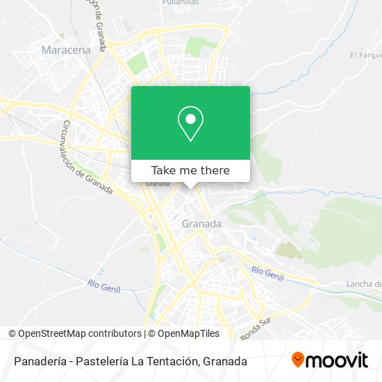 Panadería - Pastelería La Tentación map