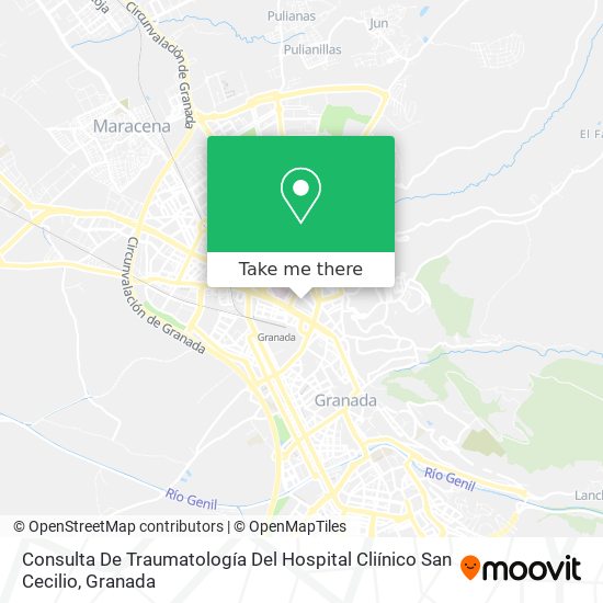 Consulta De Traumatología Del Hospital Cliínico San Cecilio map