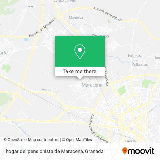 mapa hogar del pensionista de Maracena