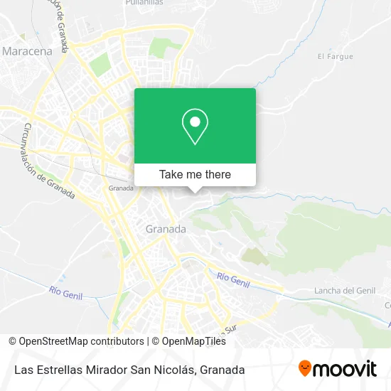 Las Estrellas Mirador San Nicolás map